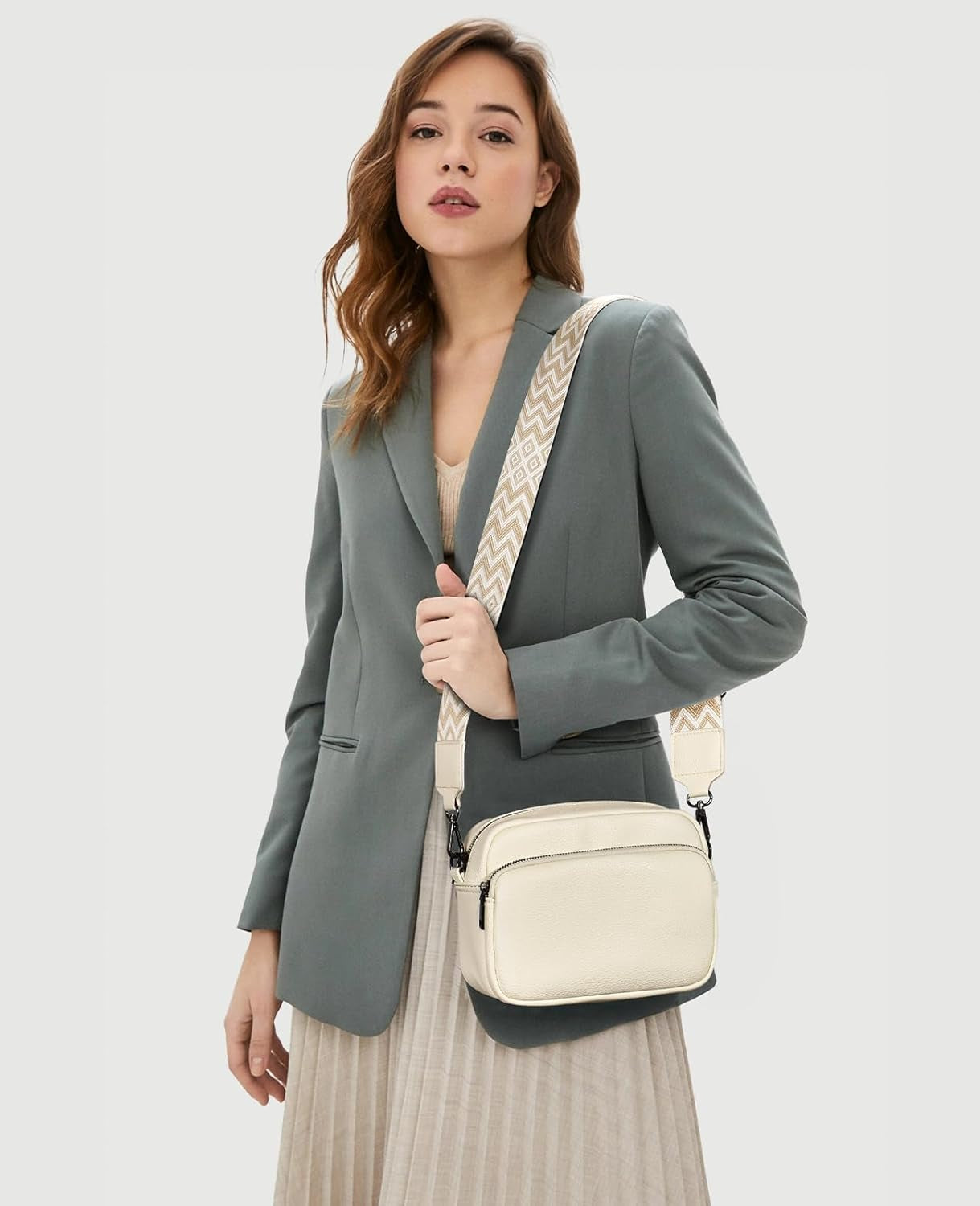 Vegan PU Leather Small Crossbody Bag Women