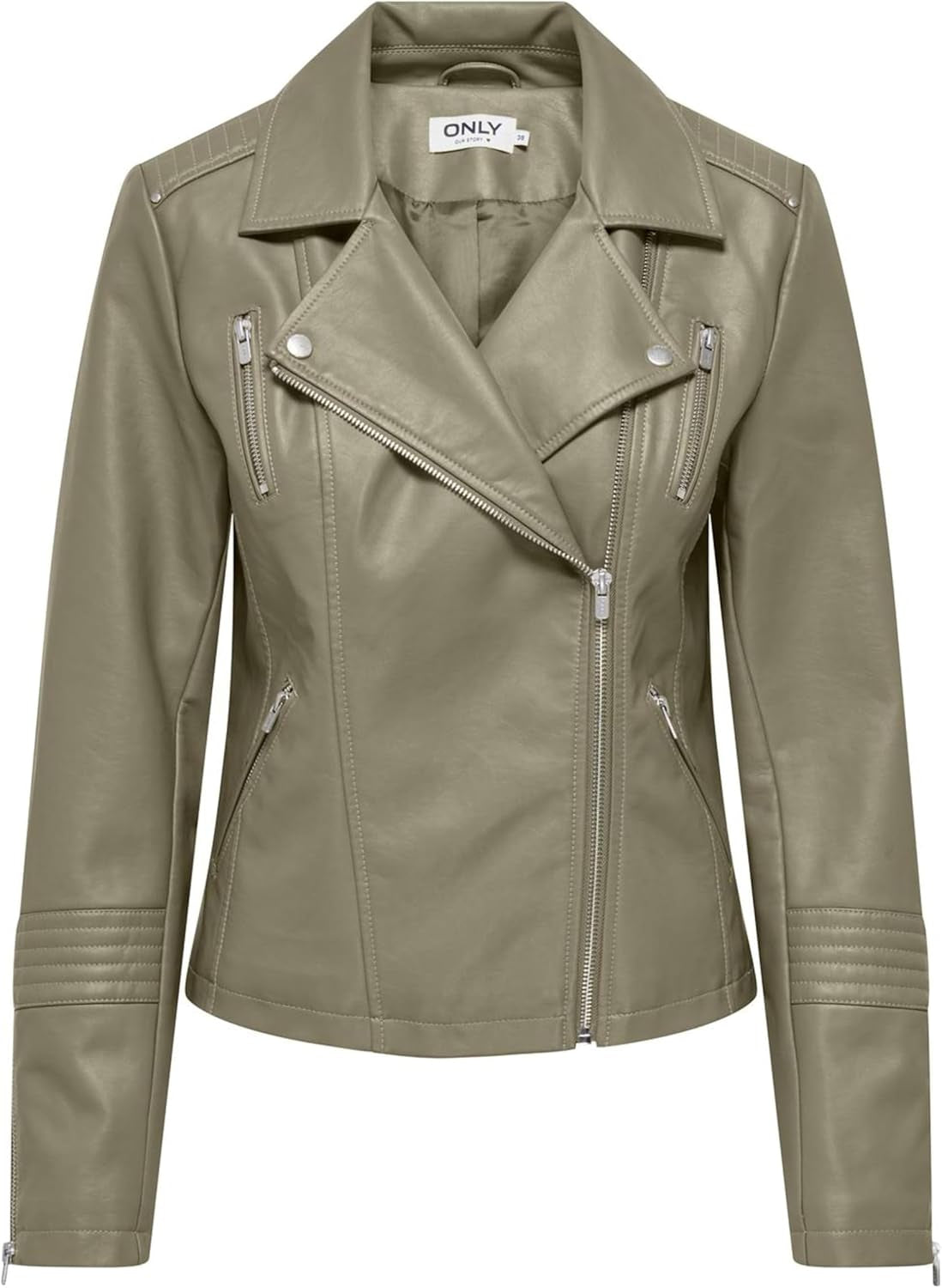 Vegan Faux Leather Jacket Damen ONLGEMMA