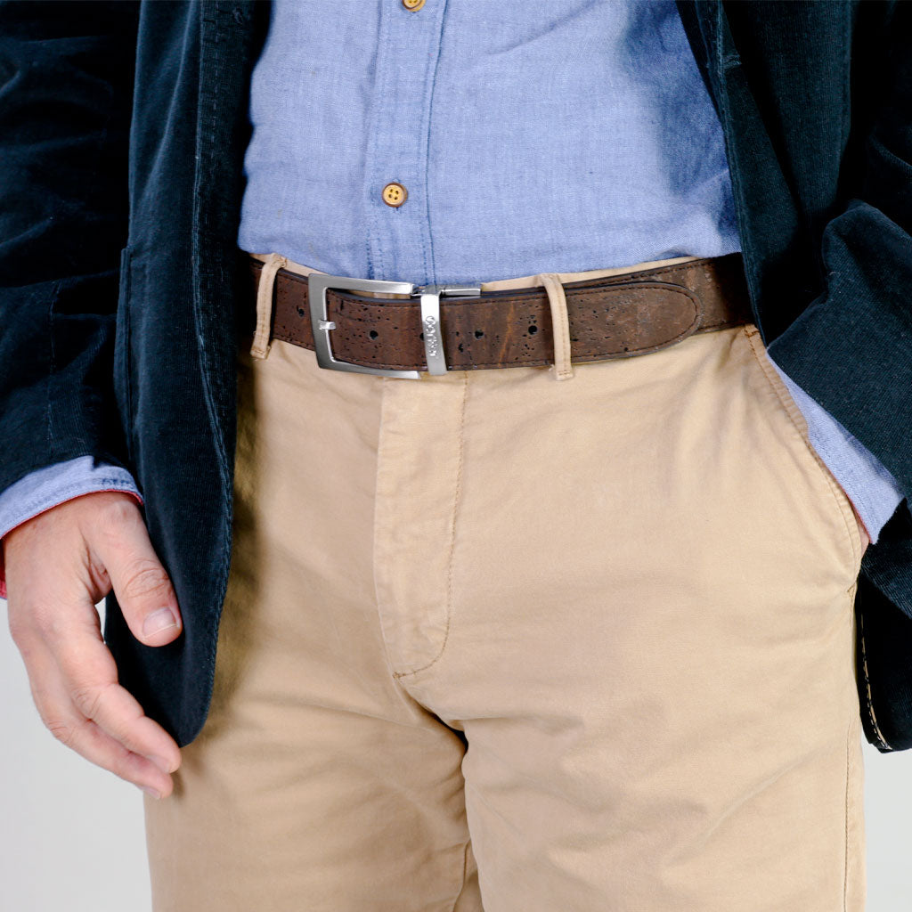 Versatile Reversible 35MM Cork Belt - Stylish and Eco-Friendly