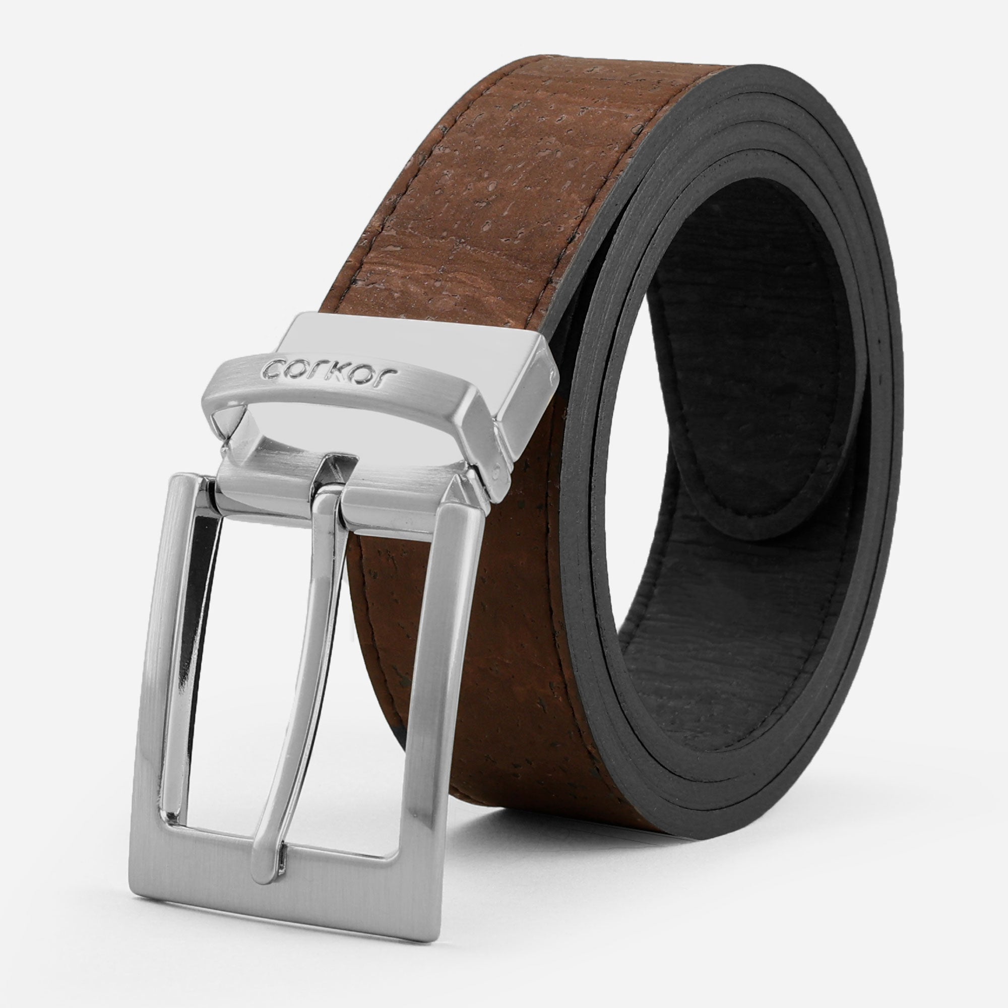 Versatile Reversible 35MM Cork Belt - Stylish and Eco-Friendly